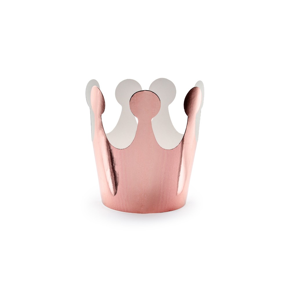 6 couronne de fête - or rose - 6cm