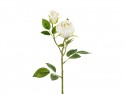 Fleur artificielle - Rose avec deux boutons - crème claire