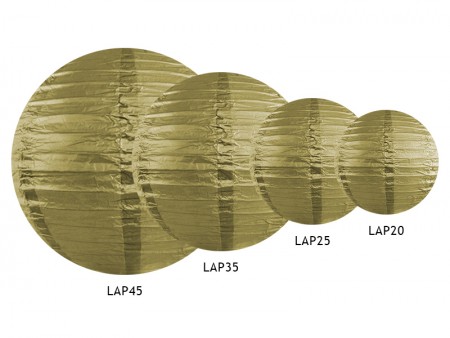 Lanterne en papier - or - 25cm