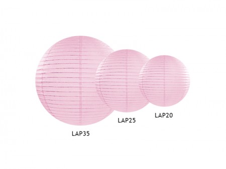 Lanterne en papier - rose -...