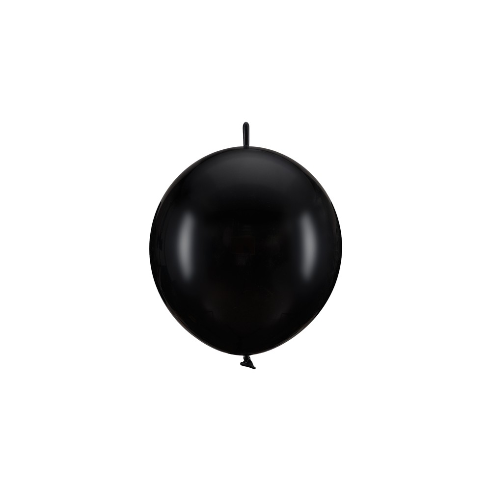 20 ballons en latex à relier – Noir – 28 cm