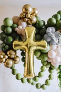20 ballons en latex à relier – Vert olive – 33 cm