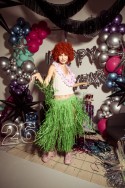 Collier hawaïen rose clair