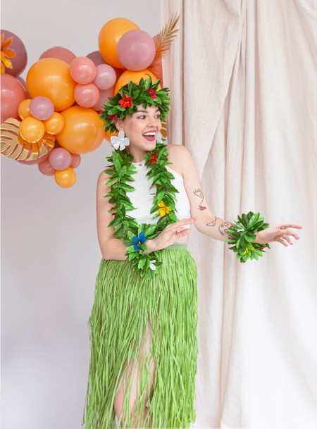 Ensemble hawaïen - vert