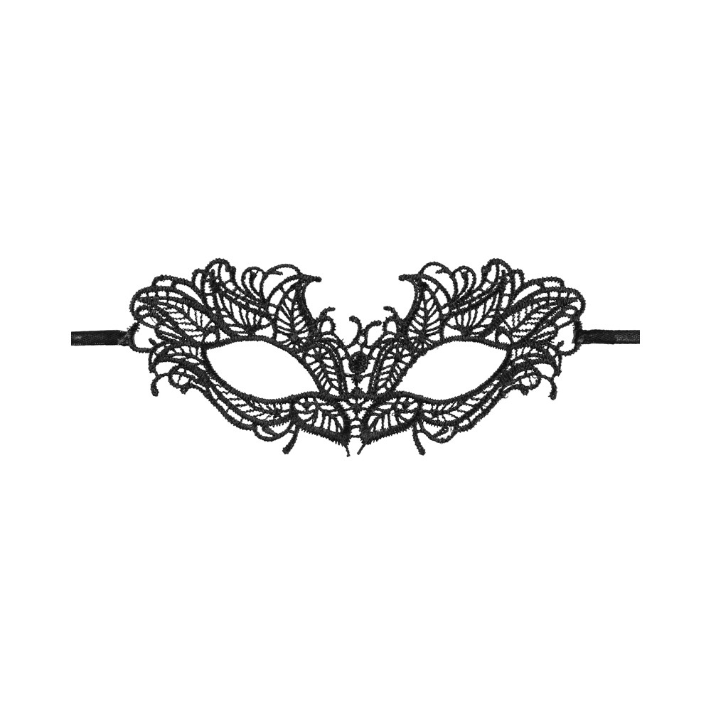 Masque de carnaval en dentelle - noir