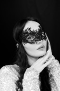 Masque de carnaval en dentelle - noir