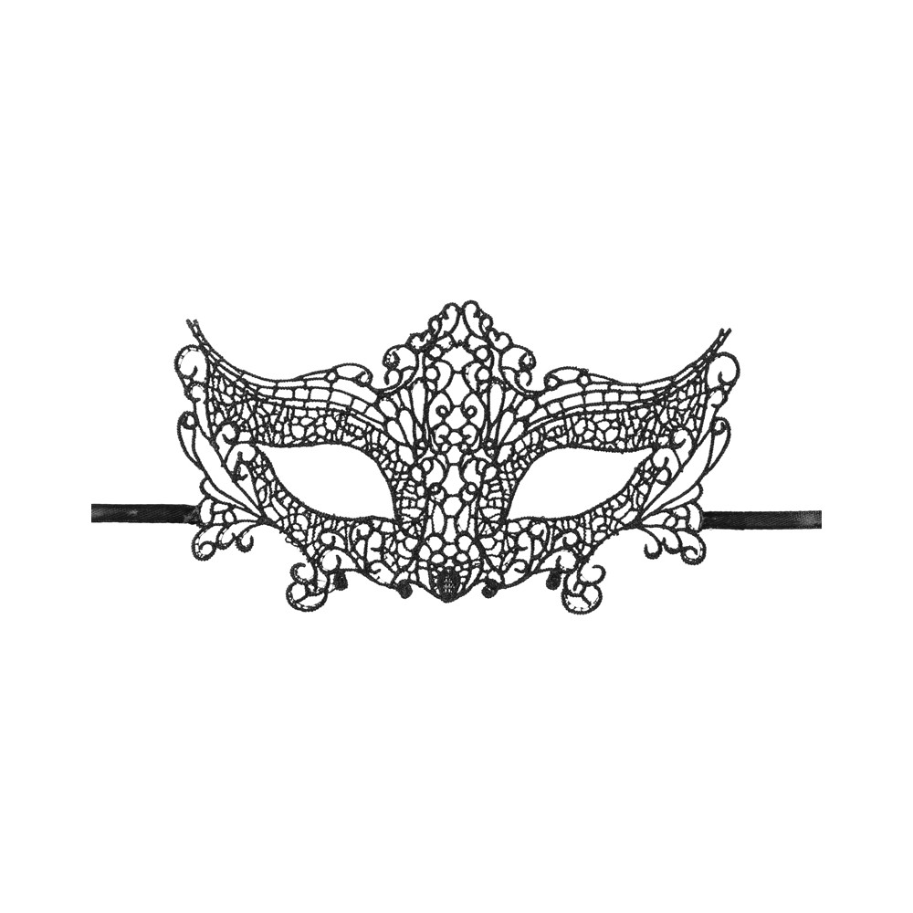 Masque de carnaval en dentelle - noir