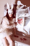 Masque Lapin - blanc