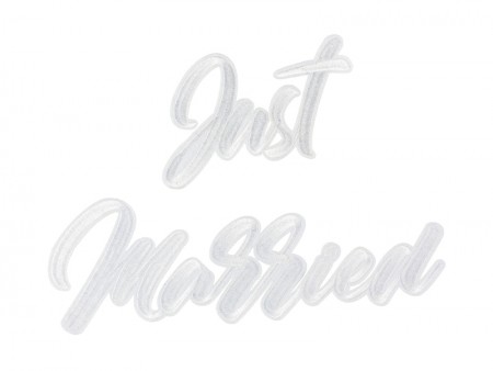 Patch Just Married - blanc