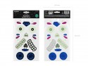 2 Autocollants en gel pour citrouille "calavera" - phosphorescent