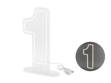 Néon LED - Chiffre '1' -...