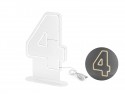 Néon LED - Chiffre '4' - blanc - 50cm