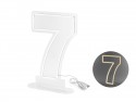 Néon LED - Chiffre '7' - blanc - 50cm