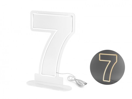 Néon LED - Chiffre '7' -...