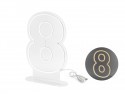 Néon LED - Chiffre '8' - blanc - 50cm
