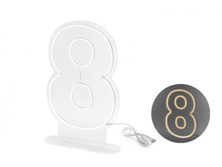 Néon LED - Chiffre '8' -...