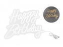 Néon LED - Happy Birthday - blanc