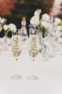 2 Autocollants pour verres ''Bride & Groom'' - or