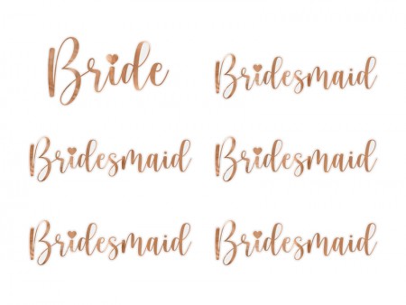 6 Autocollants ''Bride &...