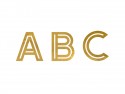 6 Autocollants Alphabet - or