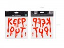 Autocollants en gel pour fenêtre Keep Out - rouge