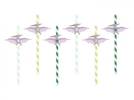 6 Pailles Ptérodactyle