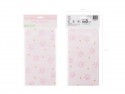 Nappe en papier rose "pattes" - 180cm