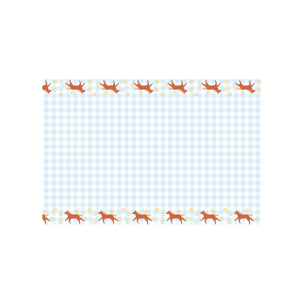 Nappe en papier à carreaux - cheval