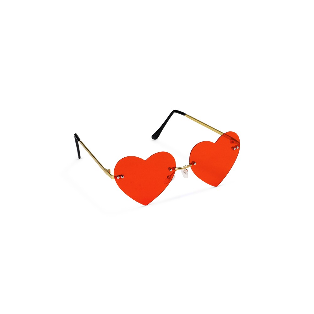 Lunettes - coeur - rouge