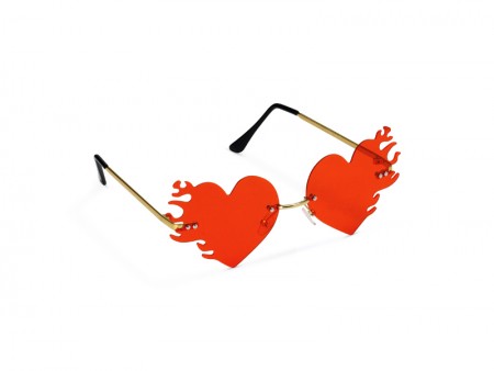 Lunettes - coeur flamme -...