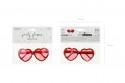 Lunettes coeurs - rouges