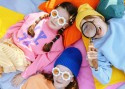 Paire de lunettes "flower power"
