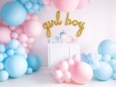 Ballon rond 1m - bleu clair...
