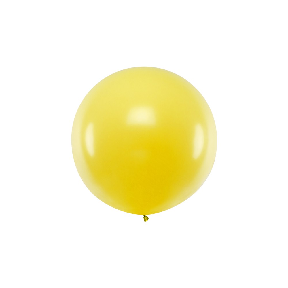 1 ballon rond en latex – Jaune – 1 m