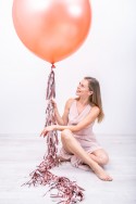 Ballon rond 1m - or rose métallisé