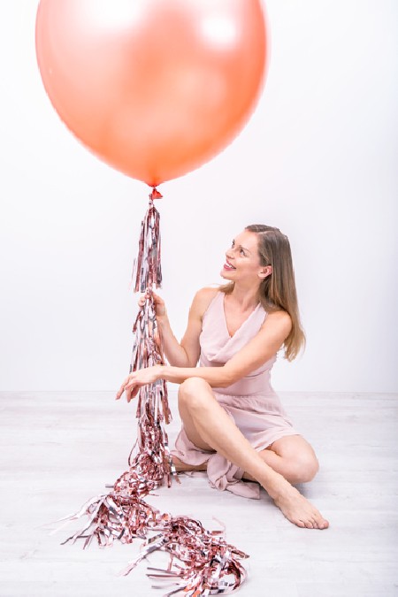 Ballon rond 1m - or rose...