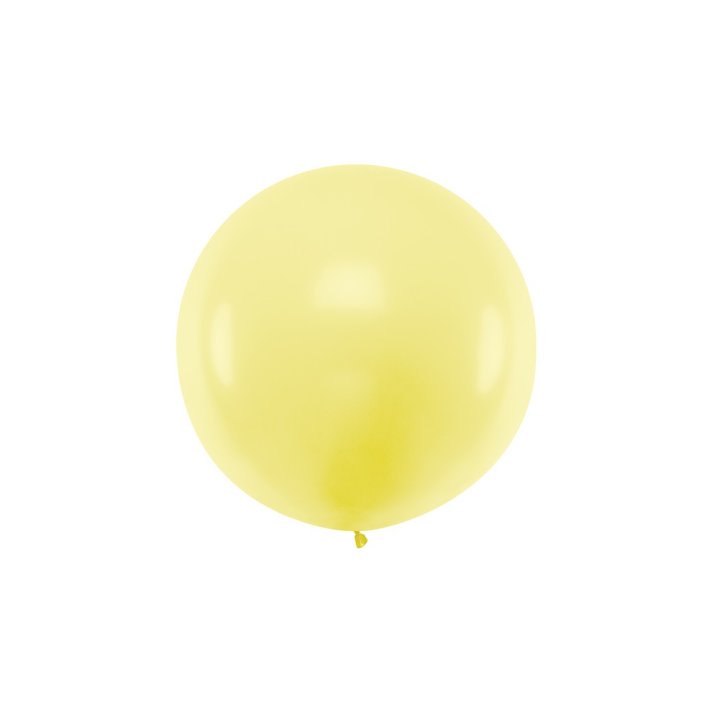 1 ballon rond en latex – Jaune clair – 1 m