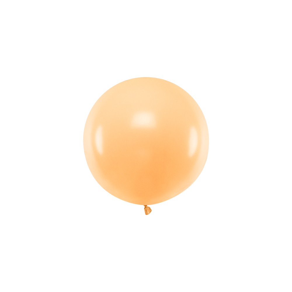 1 ballon rond en latex – Pêche claire – 60 cm