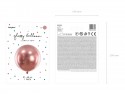 1 ballon rond en latex – Or rose – Finition brillante