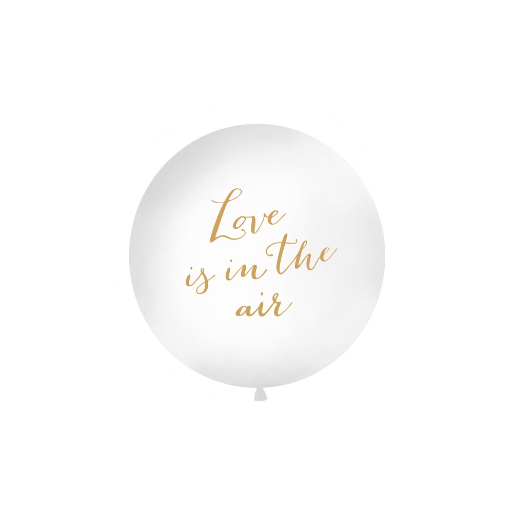 Ballon 1m - L'amour est dans l'air - blanc