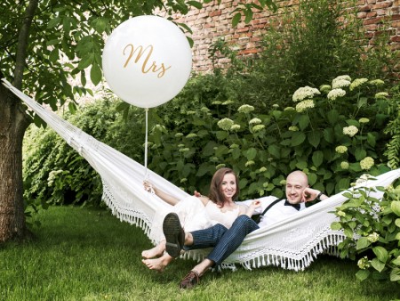 Ballon 1m - Mme - blanc