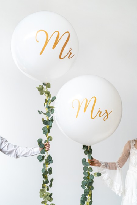 Ballon 1m - Mr - blanc