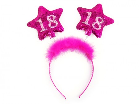 Bandeau avec étoiles 18 rose