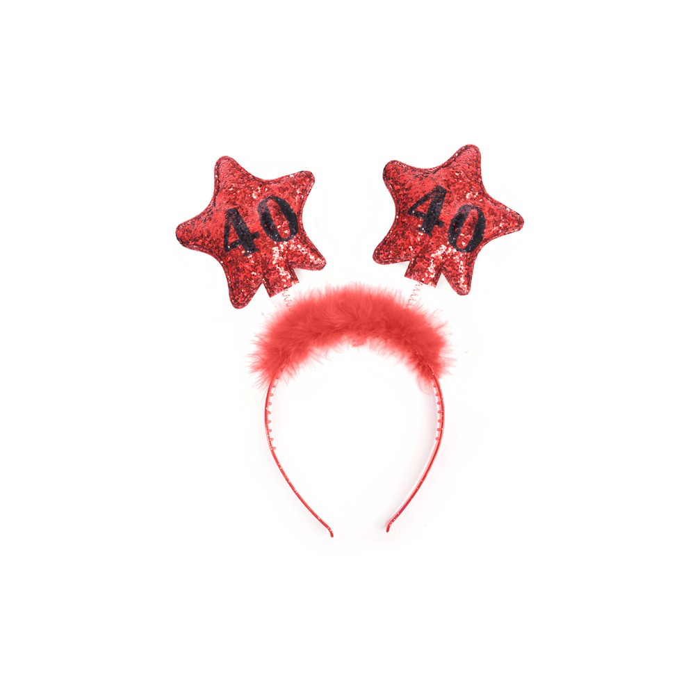 Bandeau avec étoiles 40 rouge