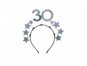 Bandeau avec étoiles 30 - argent