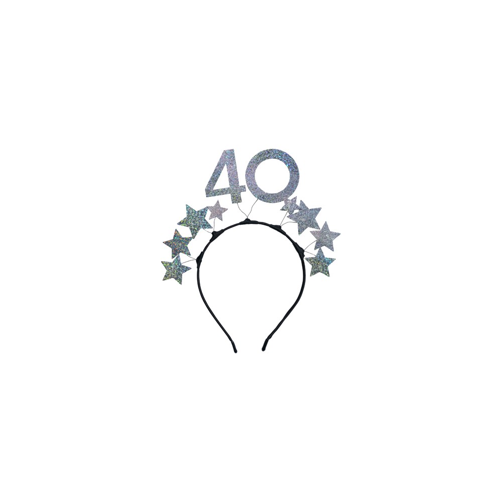 Bandeau avec étoiles 40 - argent