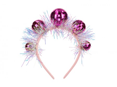 Serre-tête Boule Disco - rose