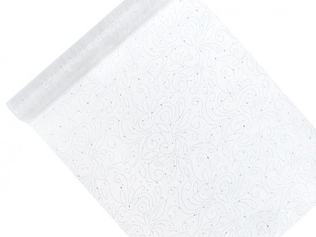 Organza imprimé - blanc - 0...