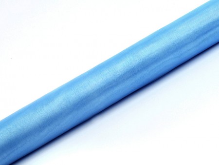 Organza uni - bleu - 0 -36...