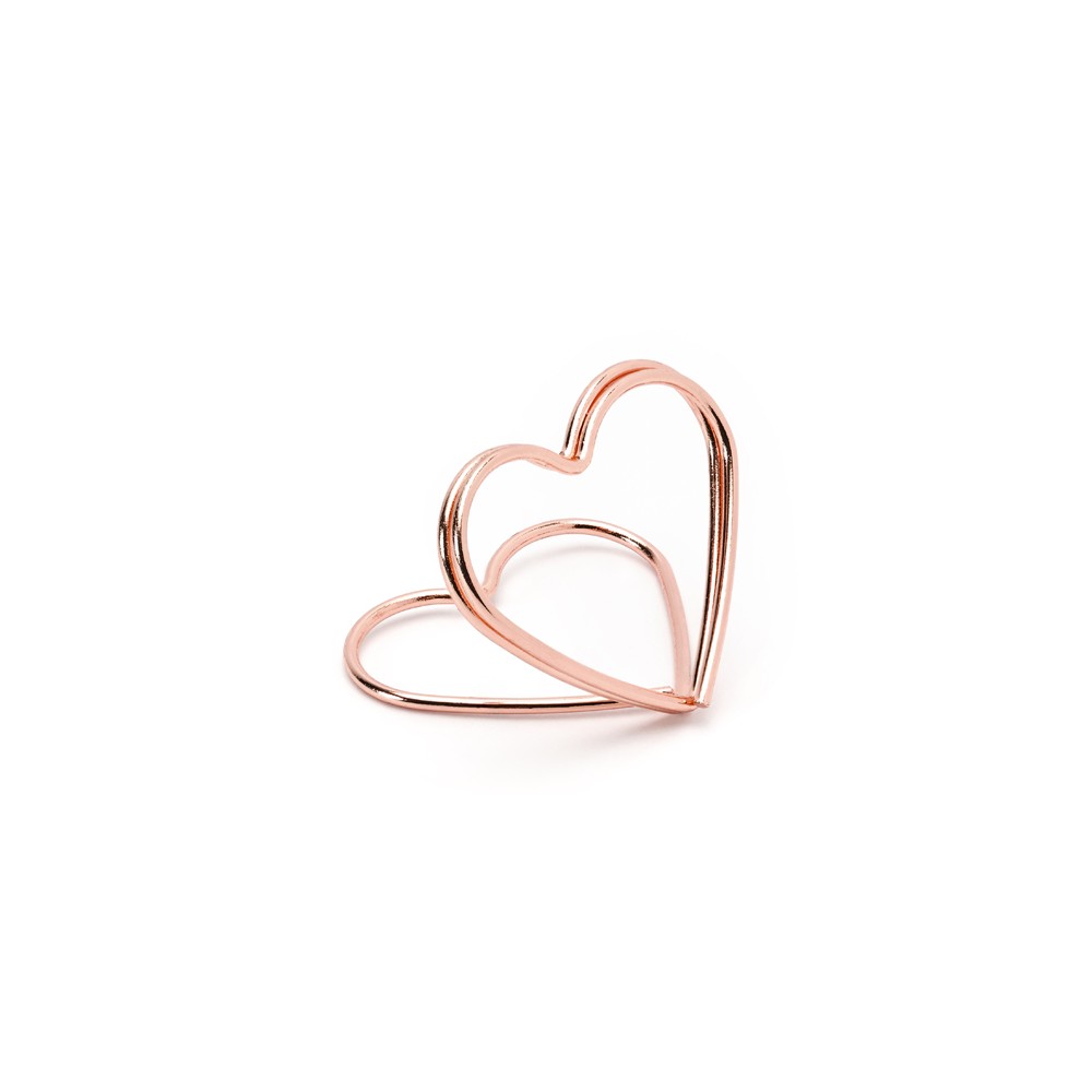 10 Porte -cartes Coeurs - or rose